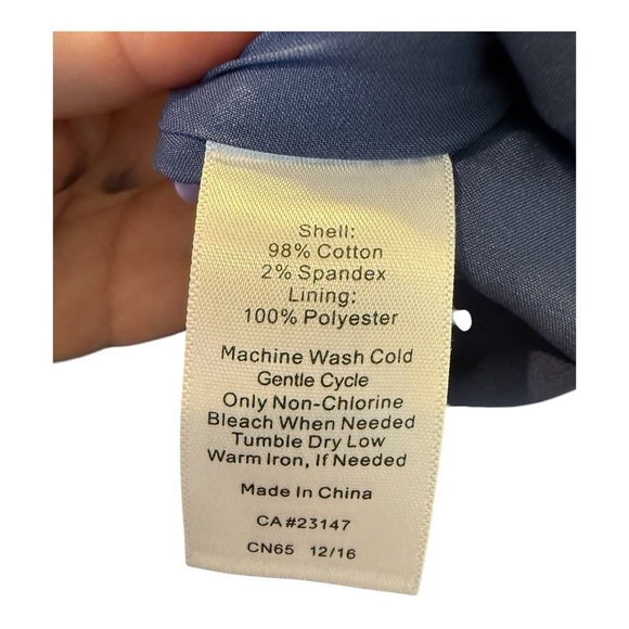 Talbots Botanical High Neckline Pleat Fit & Flare Tropical Knee Length Dress - Picture 13 of 15